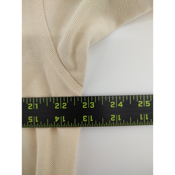 Callaway Golf Sport Polo Shirt Men Size L Beige Excellent Short Sleeve Pique - Picture 6 of 10
